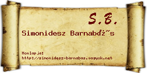 Simonidesz Barnabás névjegykártya
