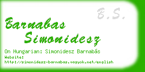 barnabas simonidesz business card